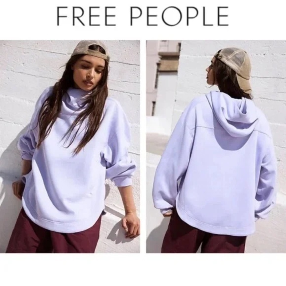 Free People Movement Purple Pick Up The Pace Athleisure Pullover Sweatshirt M